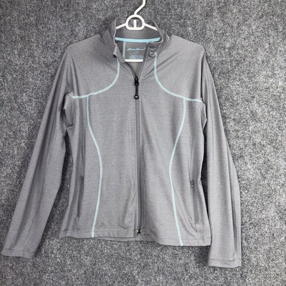 Eddie Bauer Jacket Womens Size M Gray Full Zip Active Outdoors Casual - Picture 1 of 10